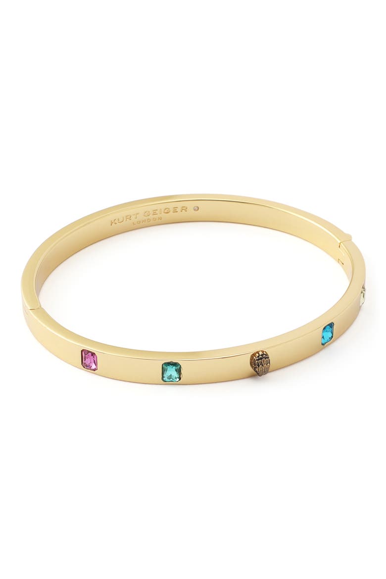 Eagle Stone Hinged Bangle, Alternate, color, GOLD MULTI