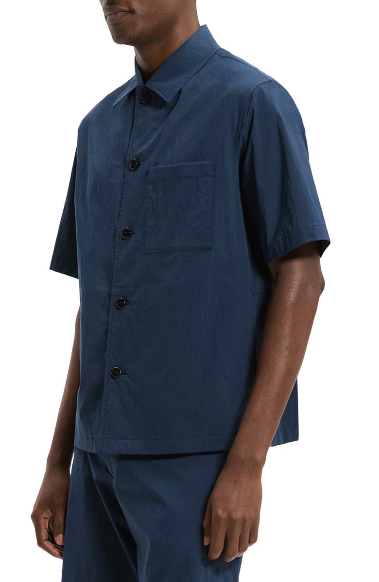 Theory Short Sleeve Button-Up Shirt, Alternate, color, Nocturne Navy