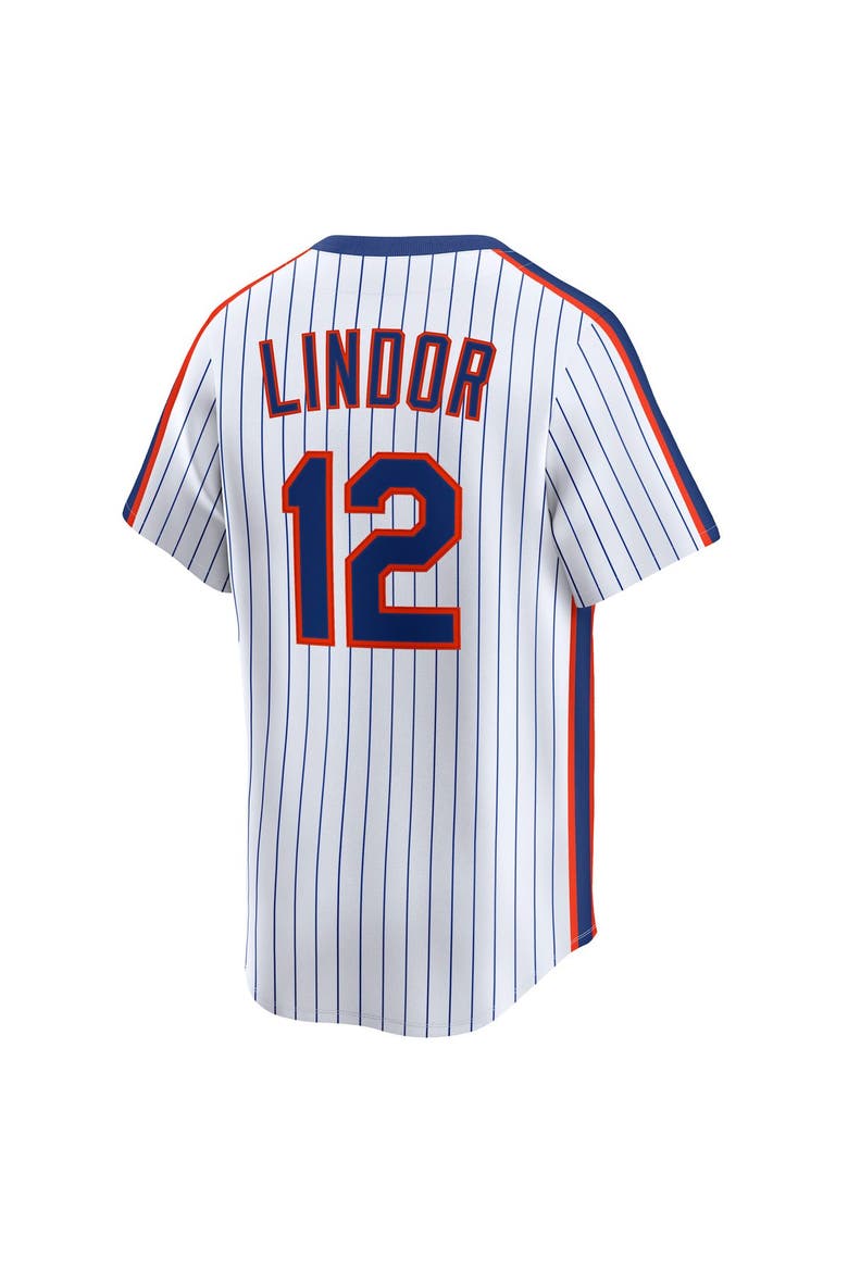 Men's Nike Francisco Lindor White New York Mets Throwback Cooperstown Collection Limited Jersey, Alternate, color, White