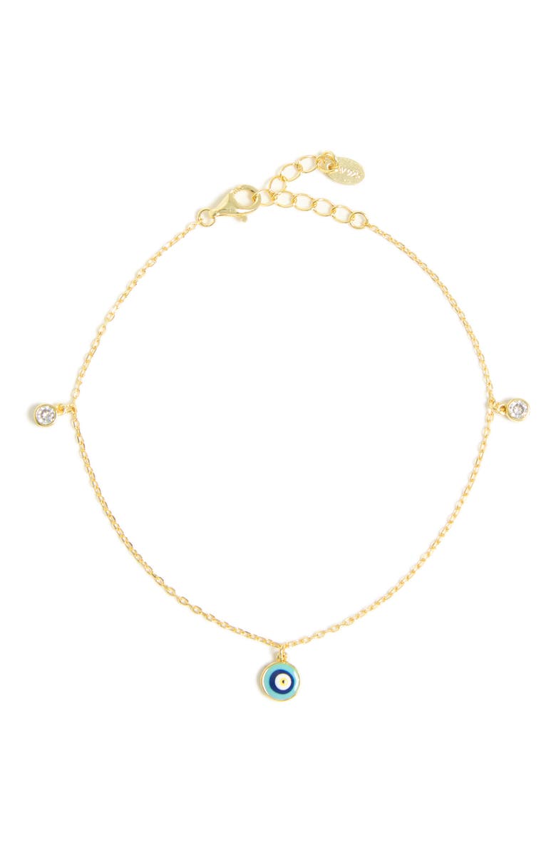 Argento Vivo Sterling Silver Evil Eye Line Bracelet, Alternate, color, 