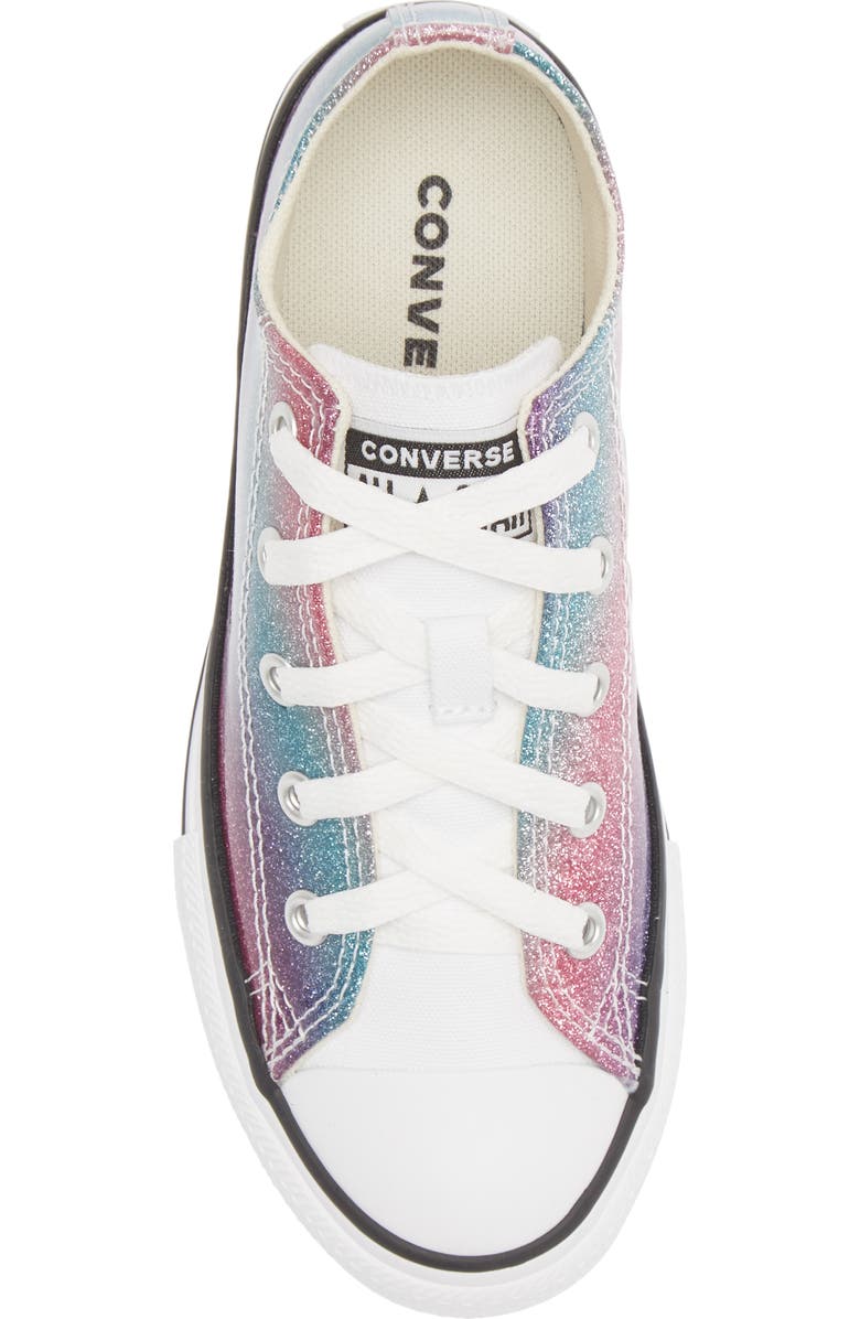 Converse Chuck Taylor<sup>®</sup> All Star<sup>®</sup> Ox Rainbow Glitter Sneaker, Alternate, color,
