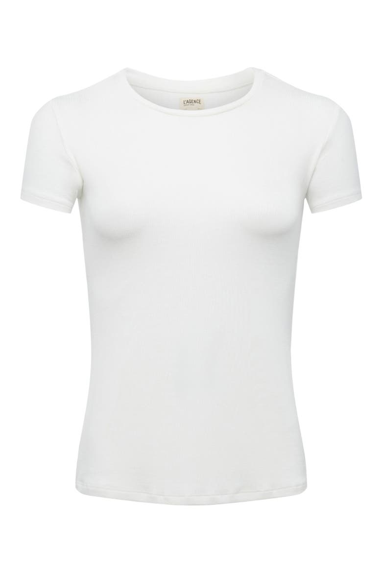 Ressi Crewneck Short Sleeve T-Shirt, Alternate, color, WHITE