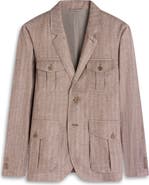 Bugatchi Linen Safari Jacket