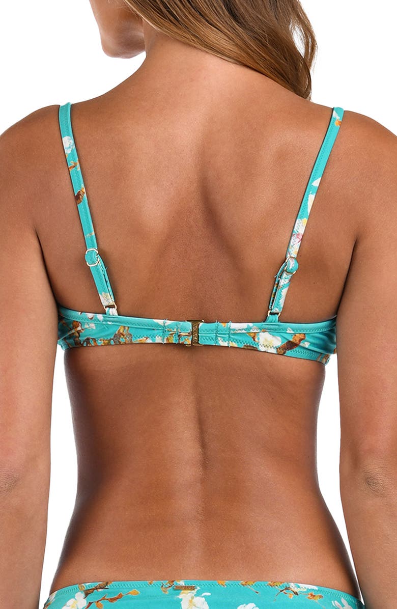 L'AGENCE Yazmin Cherry Bikini Top, Alternate, color, Aqua