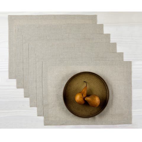 Linen Placemats - Fete - Set of 6, 14" x 19"