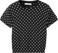 MANGO Dot Short Sleeve Sweater