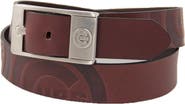 EAGLES WINGS Men's Brown Chicago Cubs Brandish Leather Belt