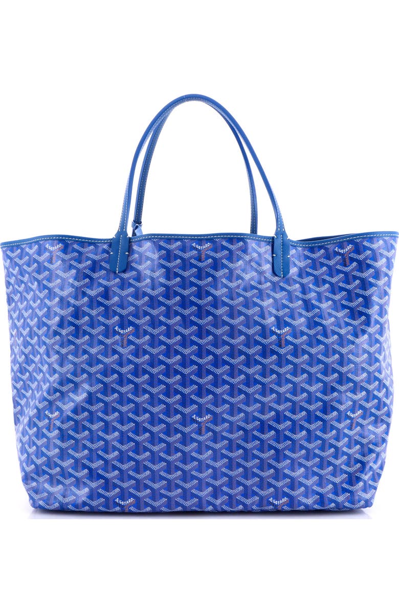 Pre-Owned Goyard Saint Louis Tote Coated Canvas GM, Main, color, Blue