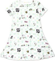 Bellabu Bear Kids' Minecraft Sleep Repeat Short Sleeve Dress