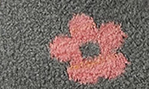 Memoi Daisies Lavender Infused Crew Socks In Gray