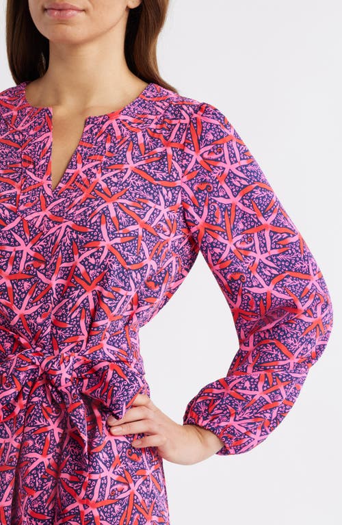Lilly Pulitzer ® Olivine Long Sleeve Belted Shift Dress In Passion Fruit Pink