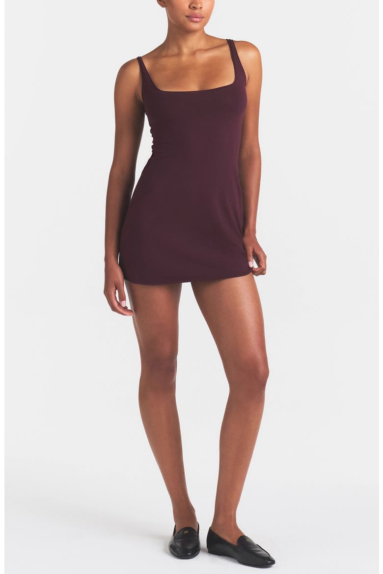 Cotton Jersey Minidress, Main, color, CURRANT