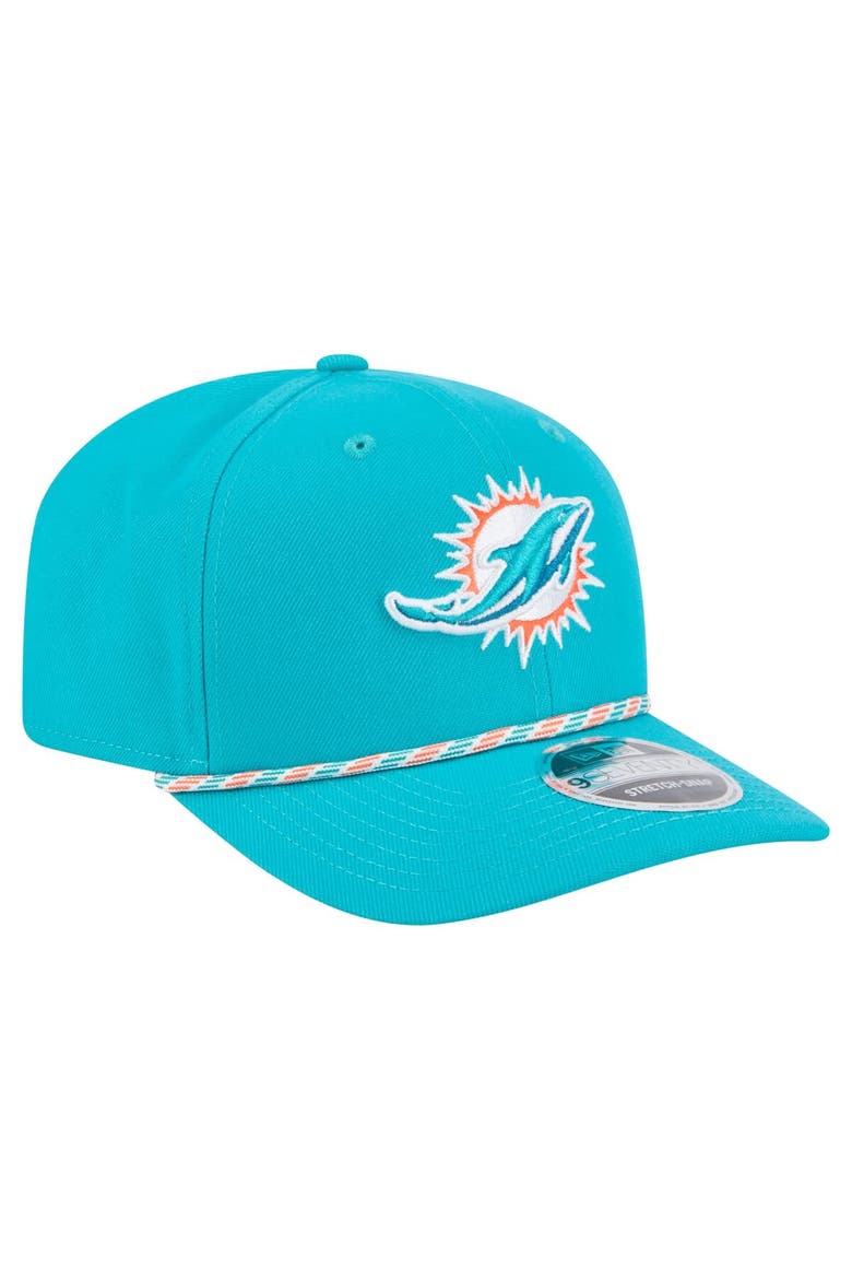 Men's New Era Aqua Miami Dolphins Gameday Multi Rope 9SEVENTY Stretch-Snap Hat, Alternate, color, Aqua