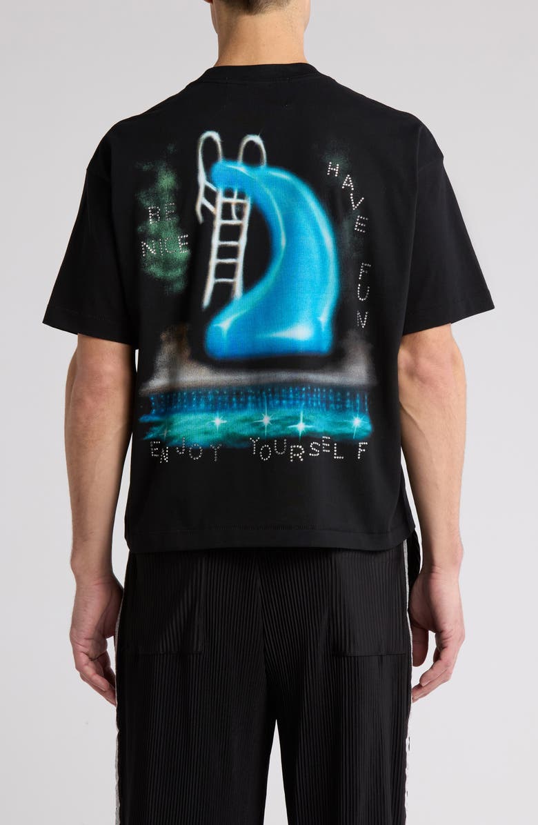 JUNGLES Have Fun Be Nice Oversize Embellished Graphic T-Shirt, Alternate, color, 