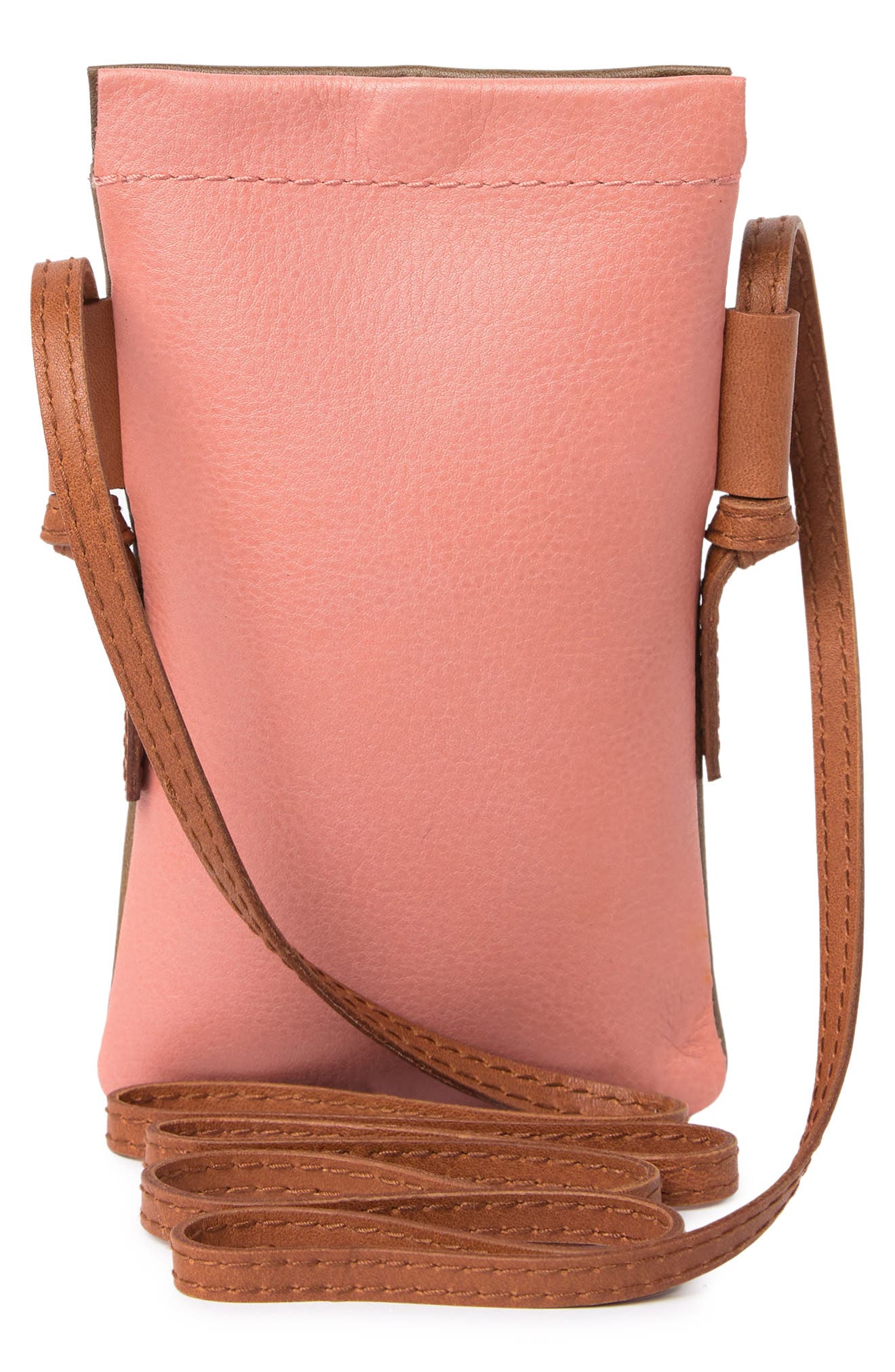 The Smartphone Leather Crossbody Bag, Alternate, color, WEATHERED OLIVE MULTI