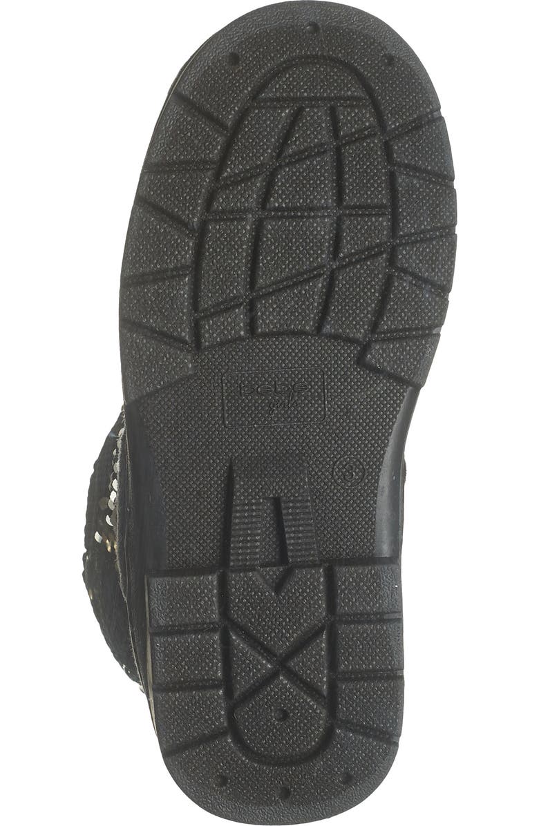 bebe Sequin Faux Fur Lined Boot, Alternate, color,