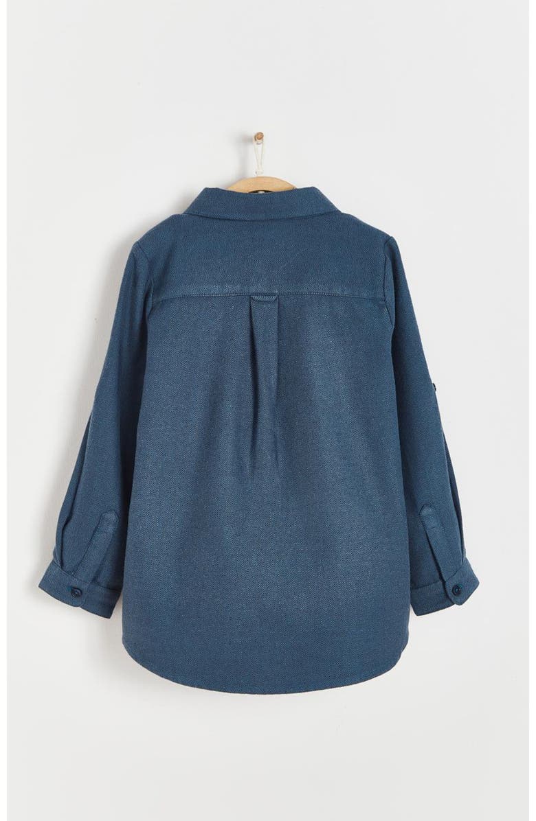 Babycottons Premium Cotton Dan Mandarin Button-Down Shirt For Infant, Alternate, color, 