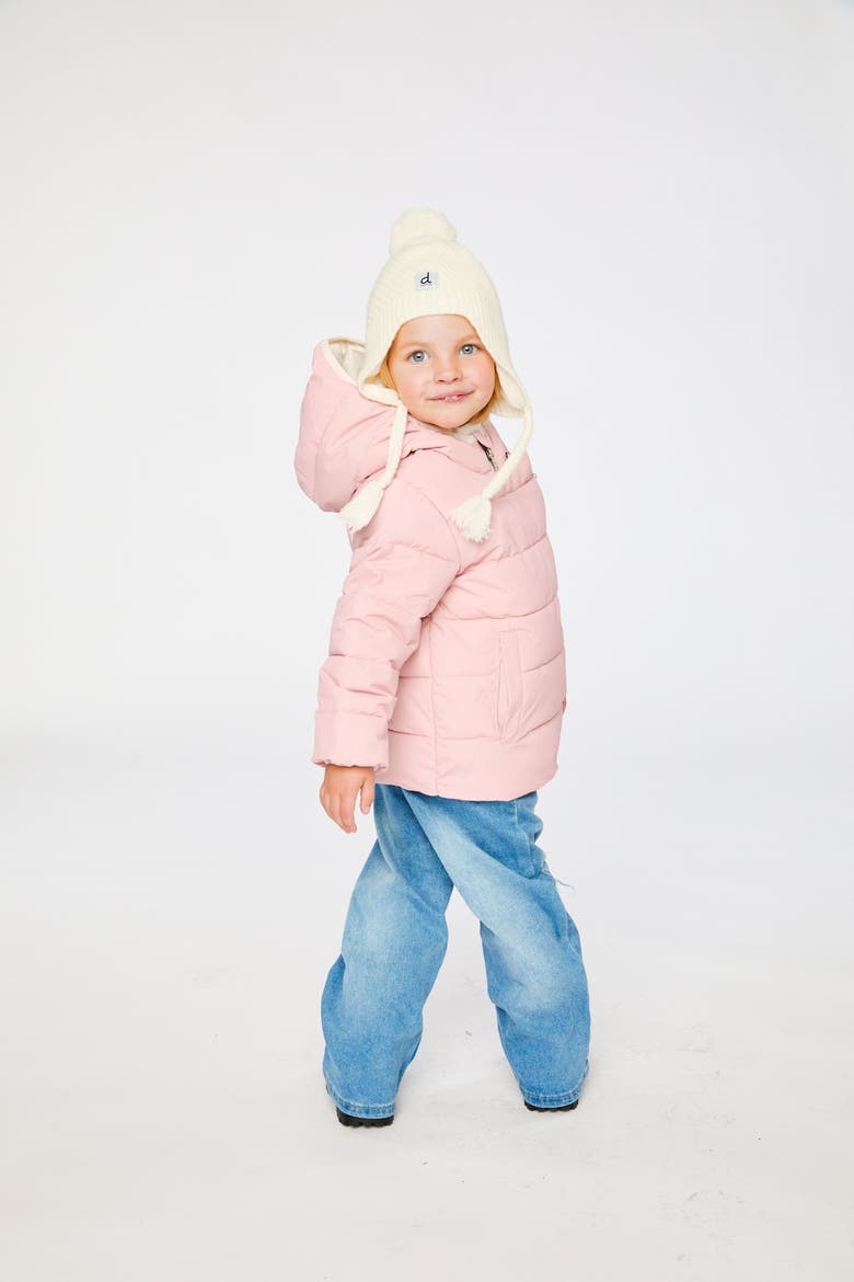 Hooded Car Seat Adapted Winter Jacket, Alternate, color, Pale Dusty Pink