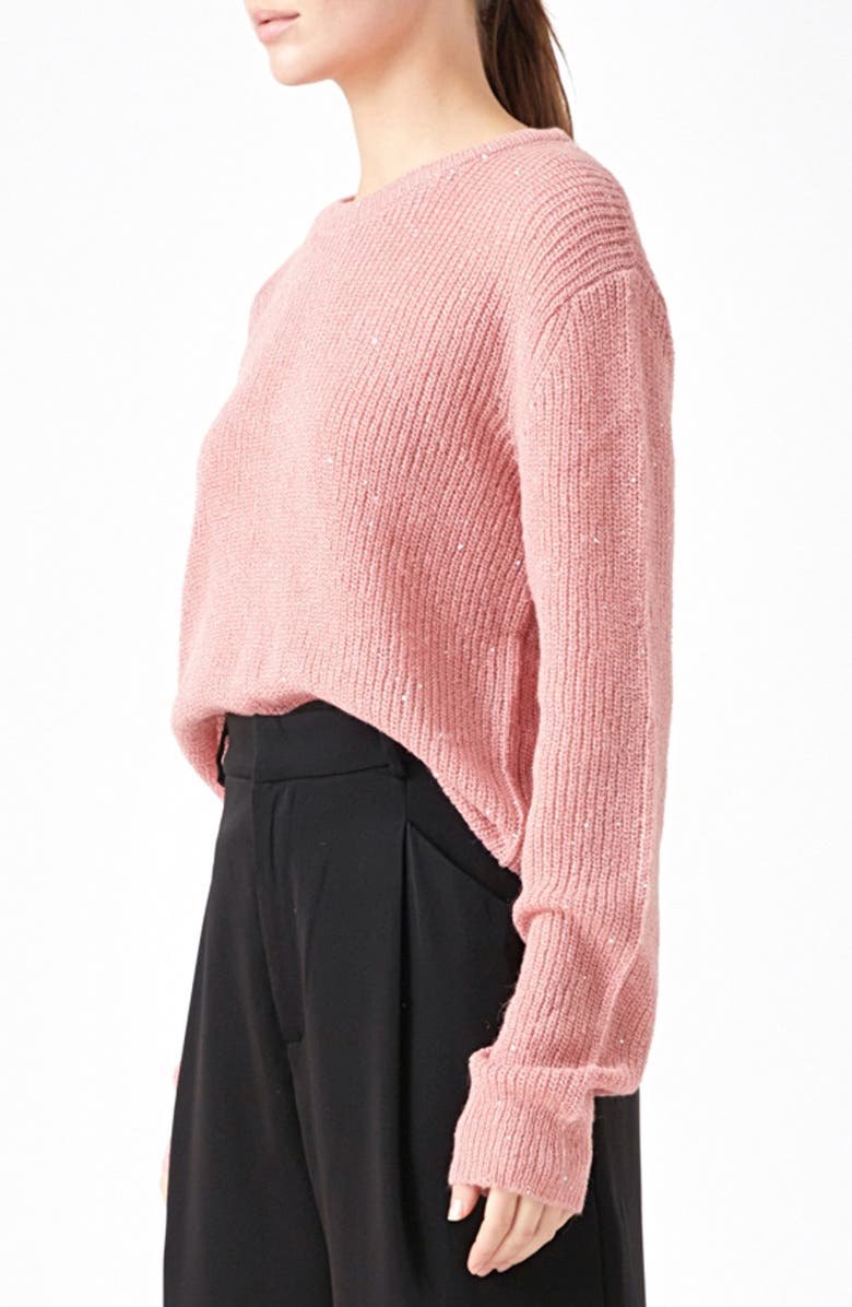Endless Rose Lurex Sequin Sweater, Alternate, color,