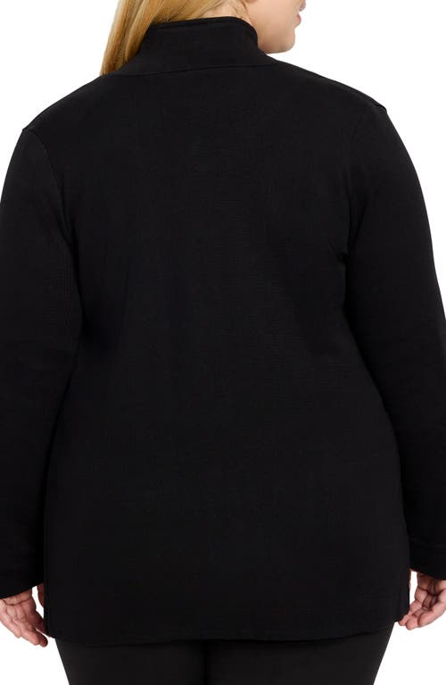 Shop Nic + Zoe Nic+zoe Sharp Knit Blazer In Black Onyx