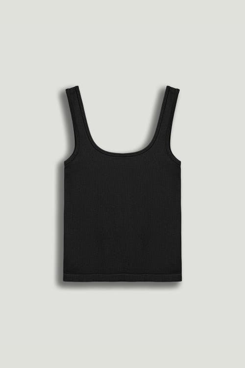 Nocturne Printed Sleeveless Crop Top In Black