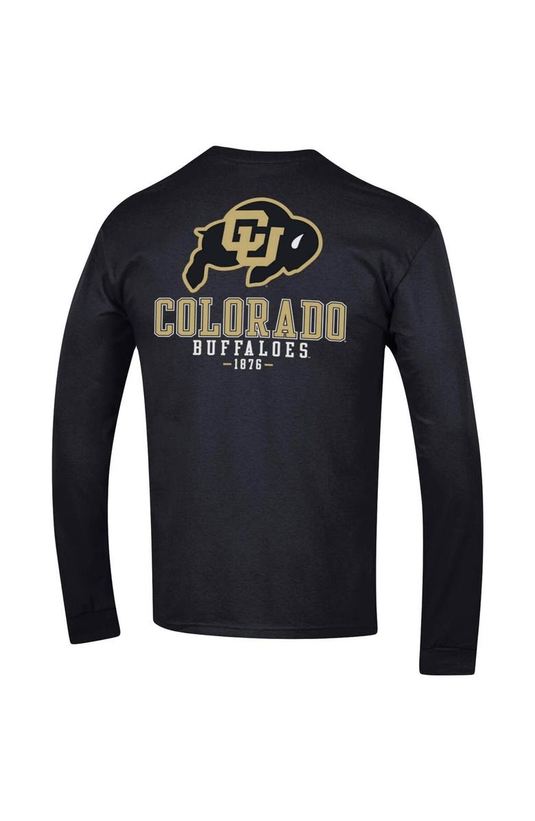Champion Men's Champion Black Colorado Buffaloes Team Stack Long Sleeve T-Shirt, Alternate, color, Black