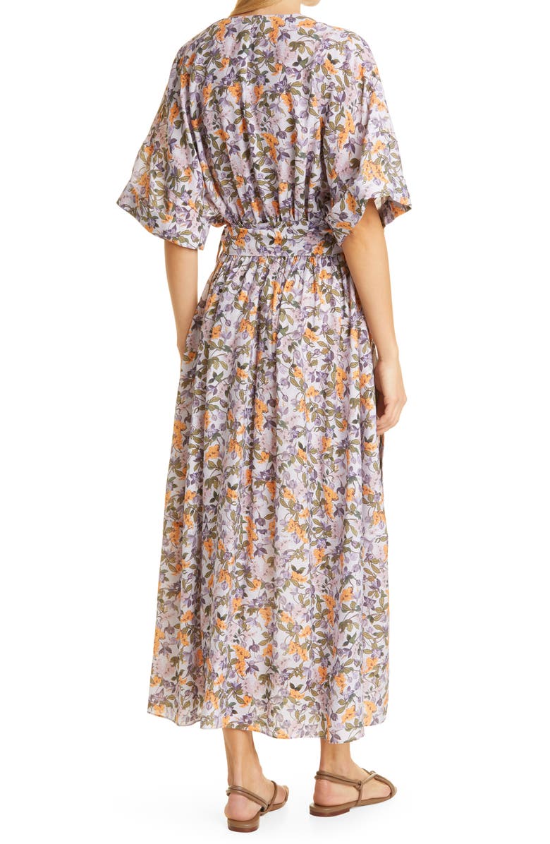 Vince Wisteria Vine Belted Dress, Alternate, color, Violetta