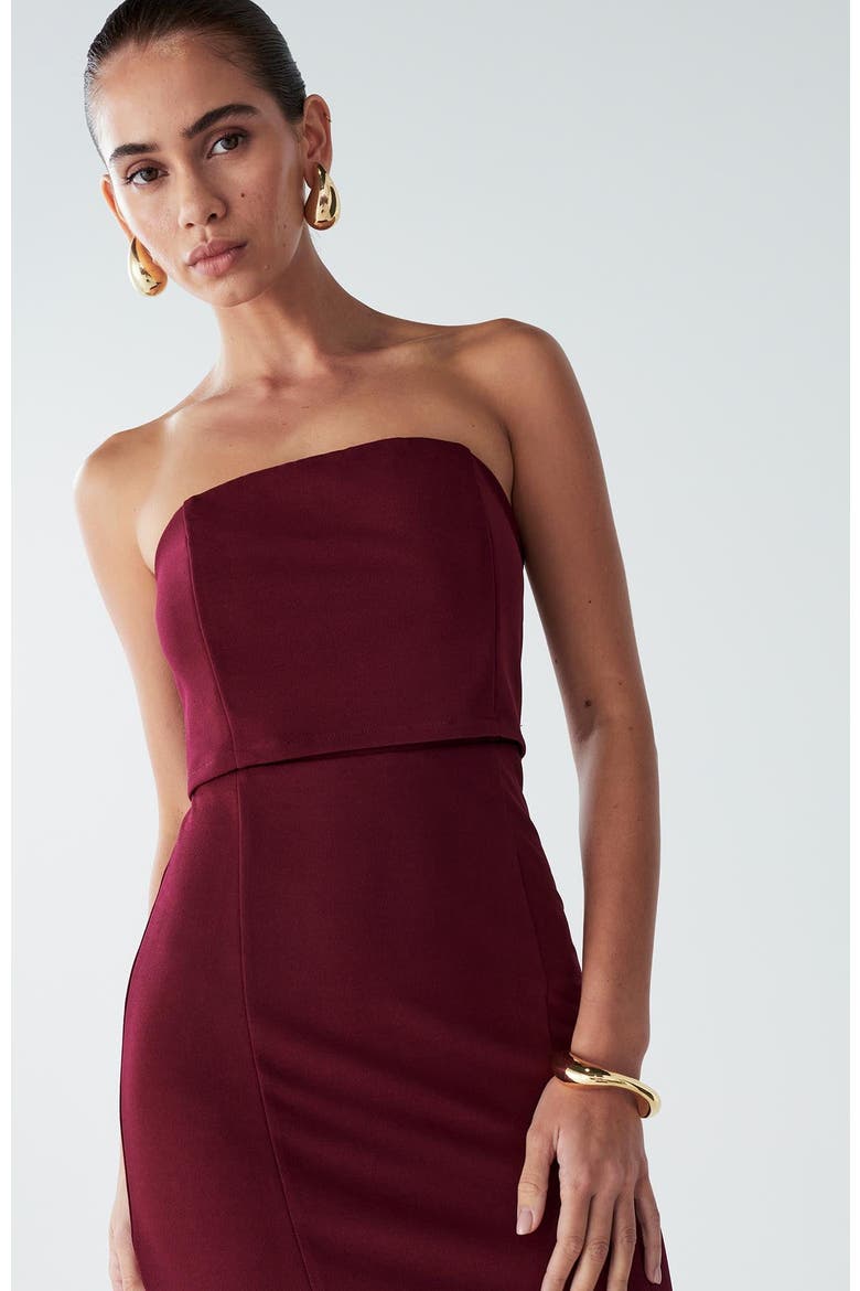 Trenton Dress, Alternate, color, Burgundy