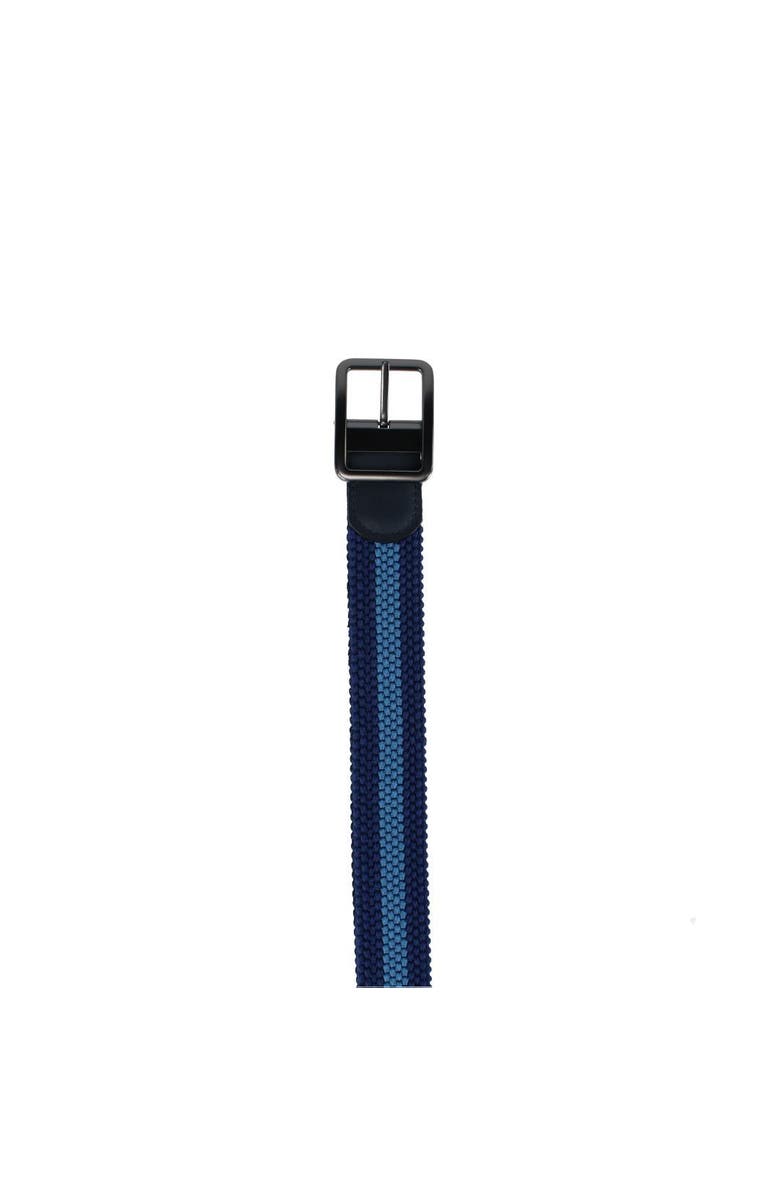 Trafalgar Arturo Black and Blue Striped Reversible Braided Casual Golf Belt, Alternate, color, Black/Blue Stripes