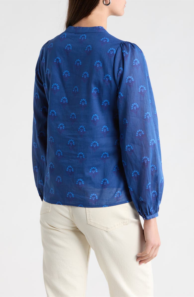 SUGARLIPS Briza Medallion Meddy Button-Up Shirt, Alternate, color, Teal-Blue