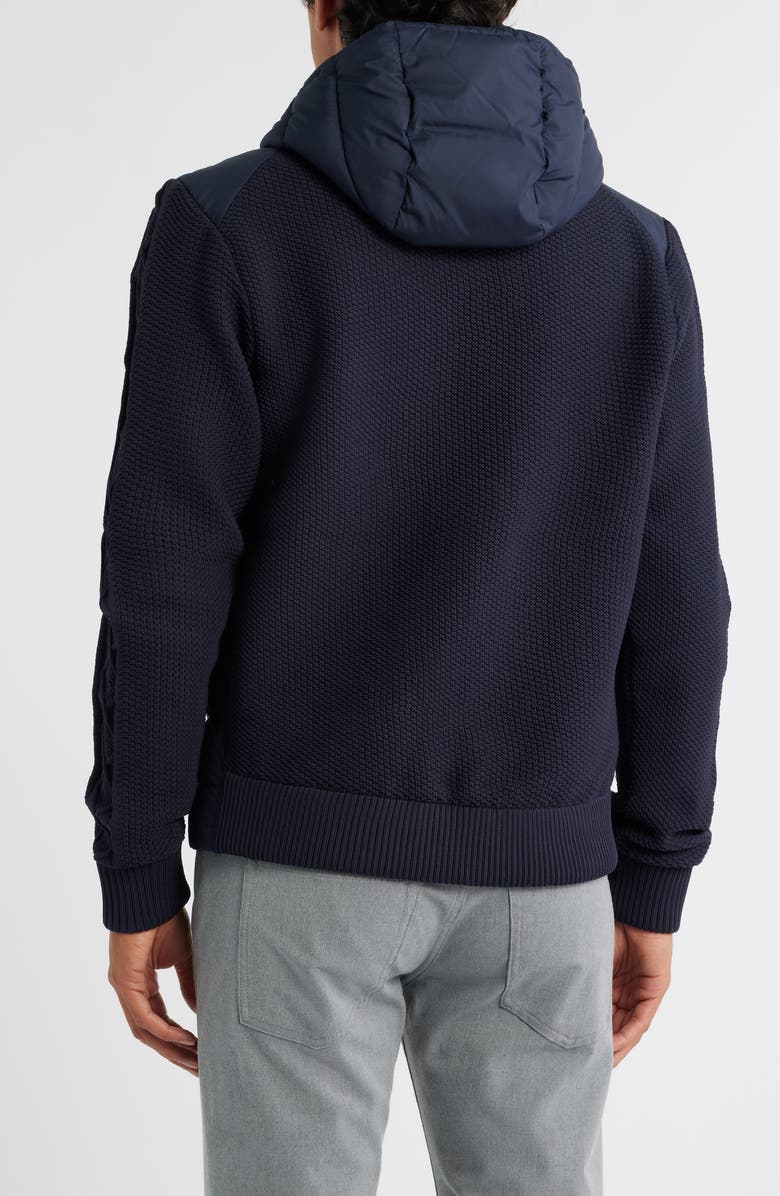 Save The Duck Fen Hybrid Hooded Jacket, Alternate, color, Blue Black