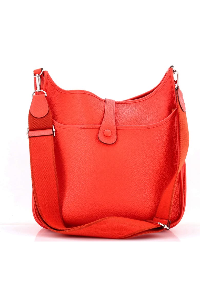 Pre-Owned Hermes Evelyne Bag Gen III Clemence GM, Alternate, color, Rouge Pivoine