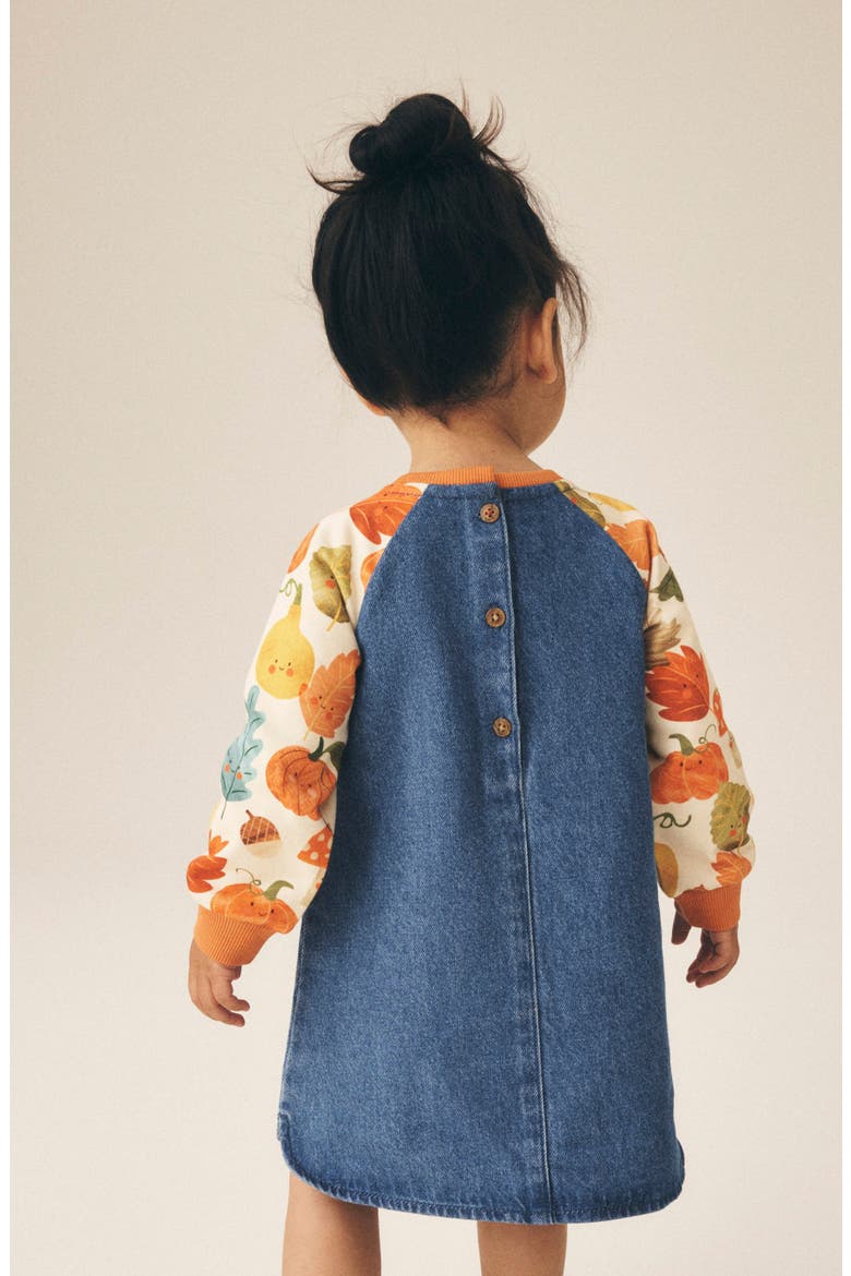 Kids' Denim Pinafore Dress, Alternate, color, BLUE