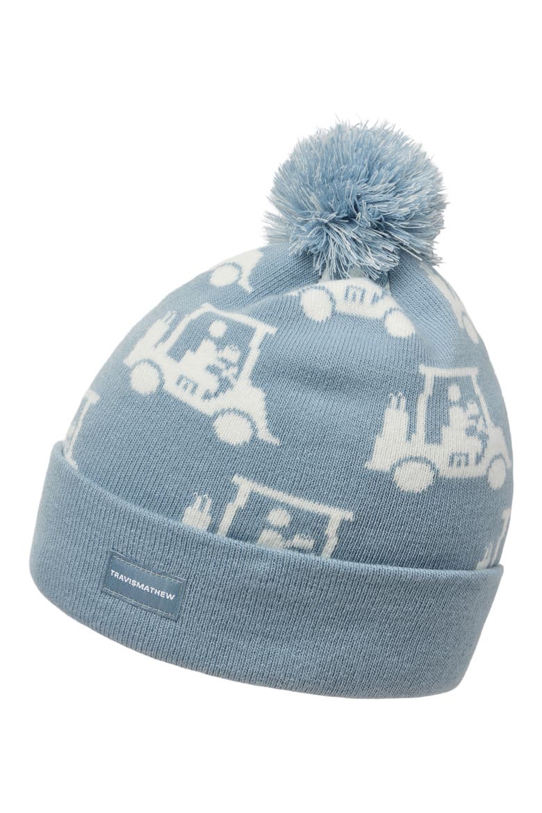 Mapes Pompom Beanie, Alternate, color, DUSTY BLUE