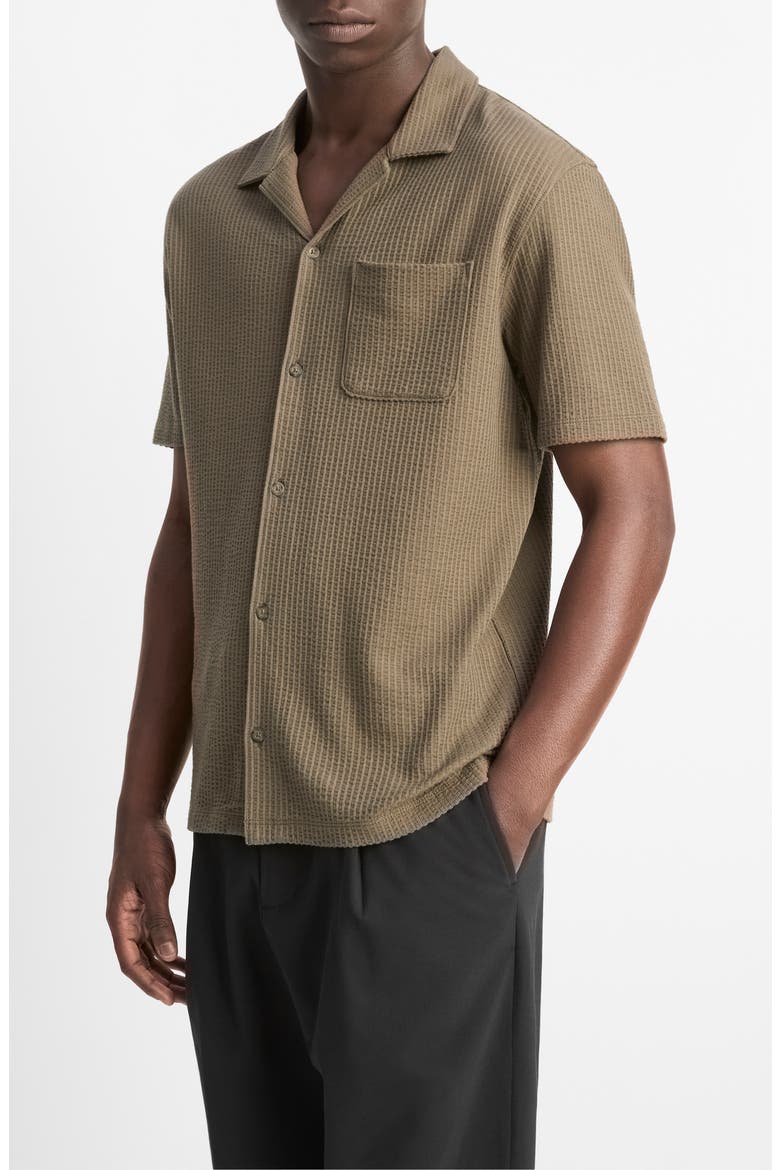 Seersucker Camp Shirt, Alternate, color, DOME