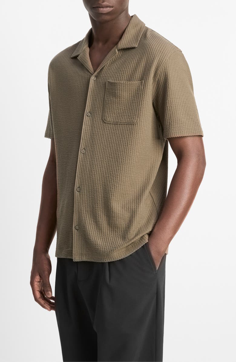 Vince Seersucker Camp Shirt, Alternate, color, Dome