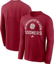Nike Men's Nike Crimson Oklahoma Sooners Legacy Arched Logo Long Sleeve T-Shirt