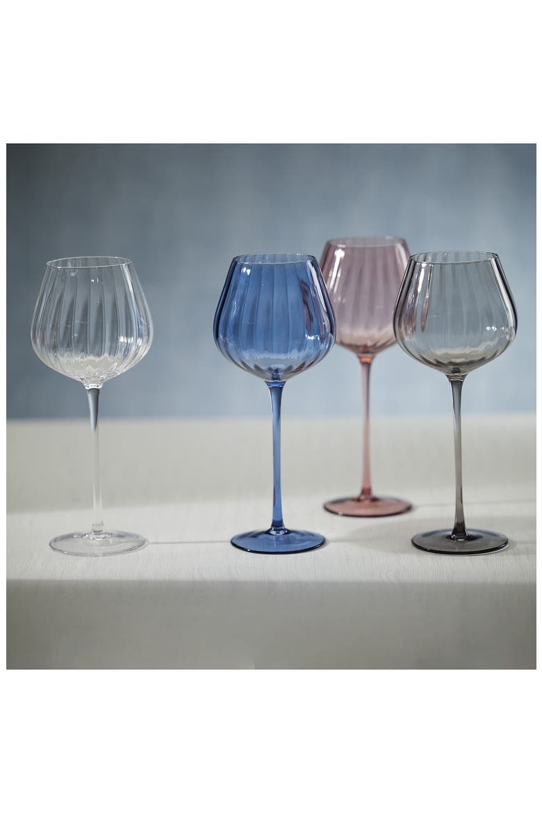 Malden Optic Set of 4 Red Wine Glasses, Alternate, color, CLEAR