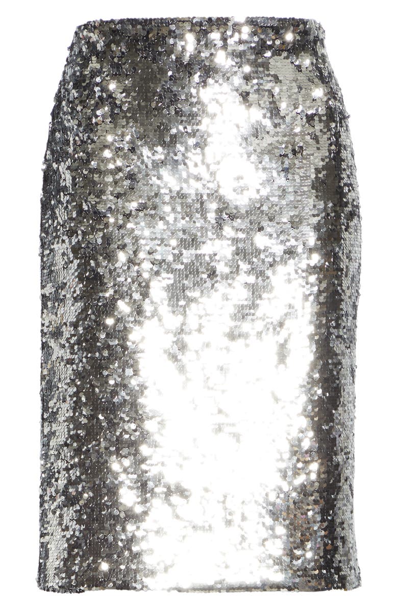 Alice + Olivia Ramos Sequin Pencil Skirt, Alternate, color, 