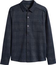 Robert Barakett Upton Plaid Double Knit Overshirt