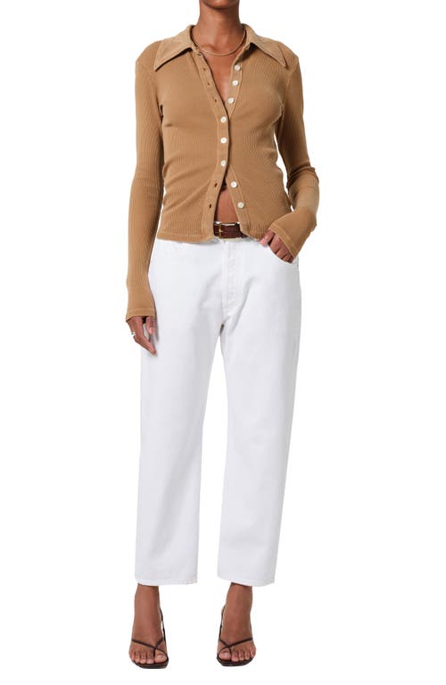 CITIZEN OF HUMANITY CITIZENS OF HUMANITY GILA RIB KNIT BUTTON-UP SHIRT