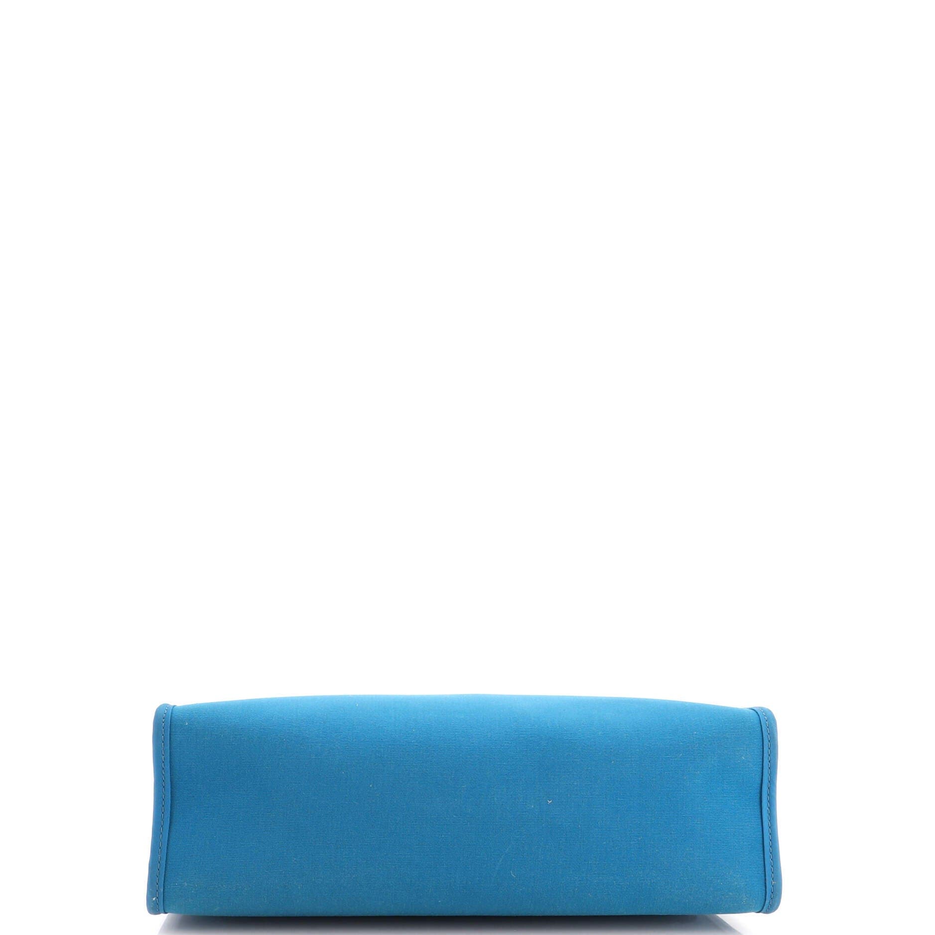 Herbag Zip Leather and Toile 31, Alternate, color, Blue