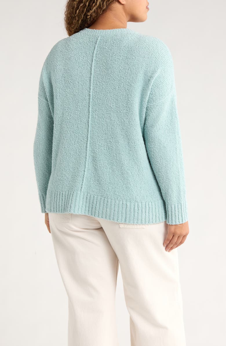 Eileen Fisher Crewneck Organic Cotton & Wool Blend Tunic Sweater, Alternate, color, Arctic Blue