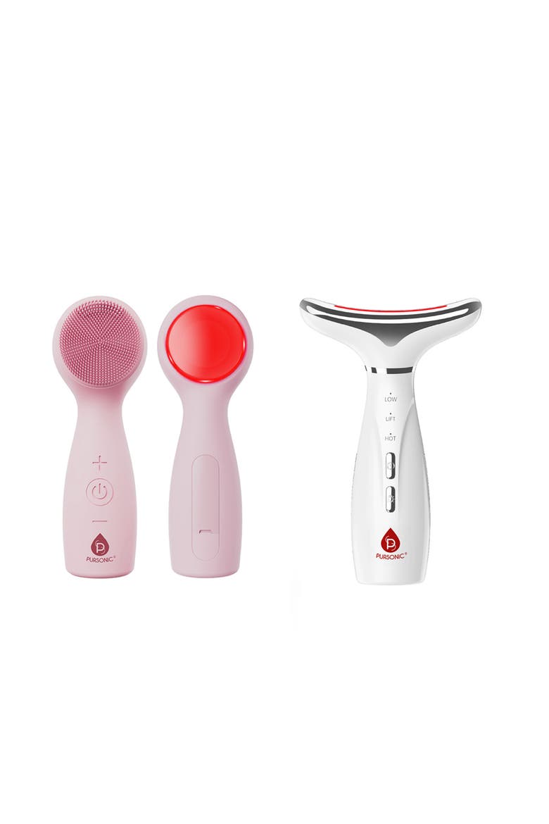 7-in-1 LED Device & Facial Cleansing Brush, Main, color, Multicolor