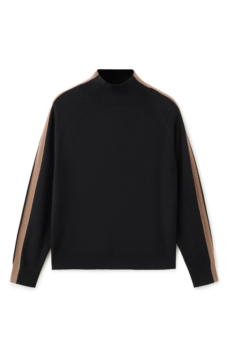 MANGO Mock Neck Sweater, Alternate, color, Black