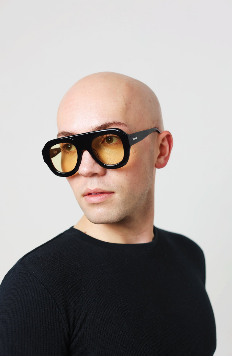 Wisdom Fashion House Bonocular Frame 35, Alternate, color, Black