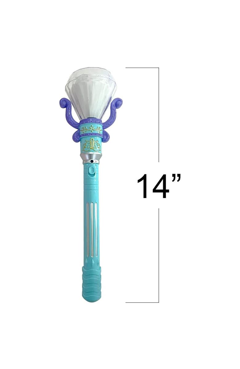 ArtCreativity Lightup Spinning Diamond Wands 2 Pack Pink & Blue, 14" Fairy, Alternate, color, Multicolored