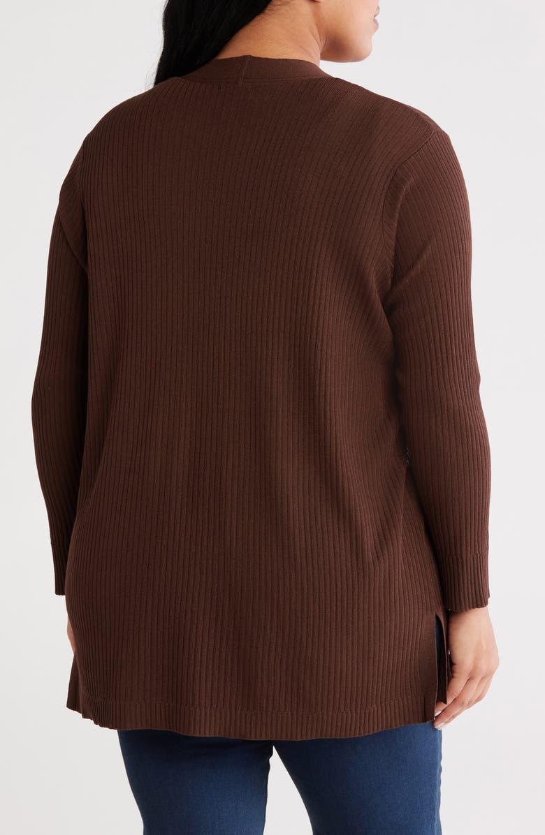 Jones New York Sutton Open Front Rib Cardigan, Alternate, color, 