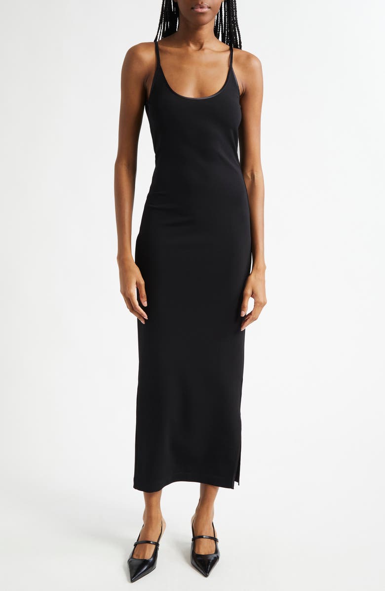 Emporio Armani Body-Con Knit Maxi Dress, Main, color, Black