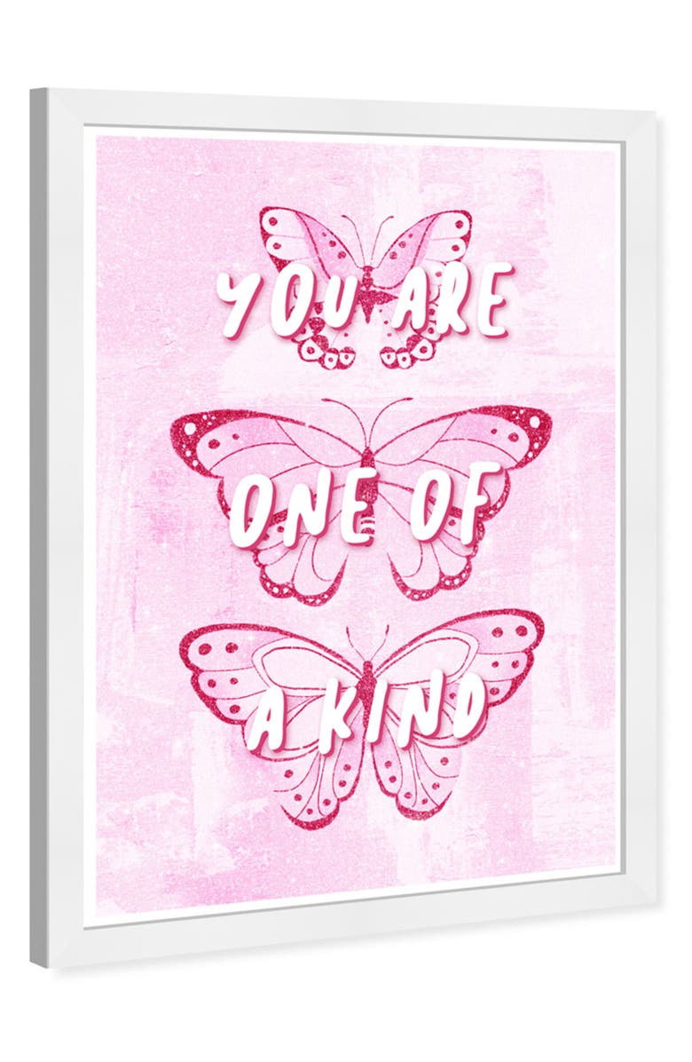 Wynwood Studio WYNWOOD Pink Butterfly Framed Wall Art, Alternate, color, Pink